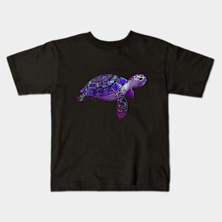 Cute pretty watercolor sea turtle Kids T-Shirt